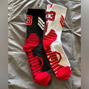 2 Pair Brand New Michael Jordan #23 Bull’s Athletic Men’s Socks.